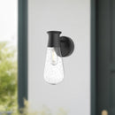 Alora - EW464001BKCB - One Light Outdoor Wall Lantern - Marcel - Clear Bubble Glass/Textured Black