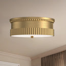 Alora - FM416114BG - Three Light Flush Mount - Rue - Brushed Gold