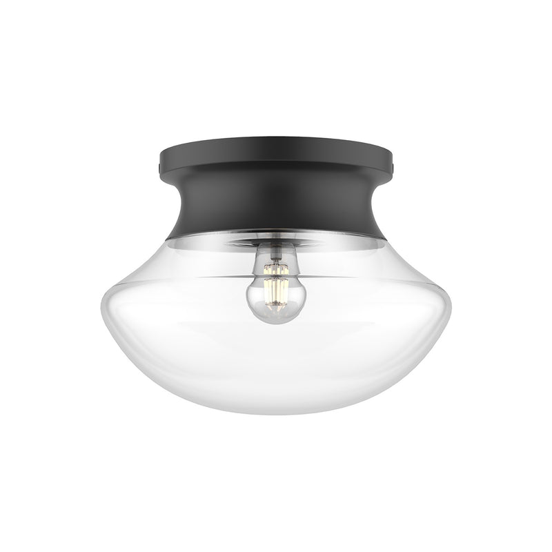 Alora - FM464012MB - One Light Flush Mount - Marcel - Matte Black