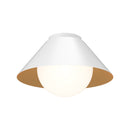 Alora - FM485214WHOP - One Light Flush Mount - Remy - White/Opal Glass