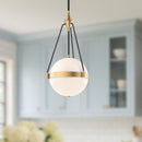 Alora - PD406414BGGO - Three Light Pendant - Harmony - Brushed Gold/Glossy Opal Glass