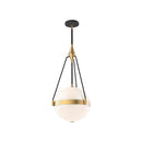 Three Light Pendant<br /><span style="color:#4AB0CE;">Entrega: 4-10 dias en USA</span><br /><span style="color:#4AB0CE;font-size:60%;">PREGUNTE POR ENTREGA EN PANAMA</span><br />Collection: Harmony<br />Finish: Brushed Gold/Glossy Opal Glass