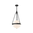 Alora - PD406414MBGO - Three Light Pendant - Harmony - Matte Black/Glossy Opal Glass