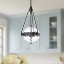 Alora - PD406414MBWC - Three Light Pendant - Harmony - Matte Black/Clear Water Glass