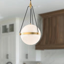 Alora - PD406418BGGO - Four Light Pendant - Harmony - Brushed Gold/Glossy Opal Glass