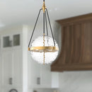 Alora - PD406418BGWC - Four Light Pendant - Harmony - Brushed Gold/ Clear Water Glass
