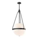 Alora - PD406418MBGO - Four Light Pendant - Harmony - Matte Black/Glossy Opal Glass