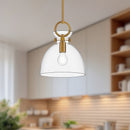 Alora - PD411811AGCL - One Light Pendant - Waldo - Aged Gold/Clear