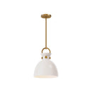 One Light Pendant<br /><span style="color:#4AB0CE;">Entrega: 4-10 dias en USA</span><br /><span style="color:#4AB0CE;font-size:60%;">PREGUNTE POR ENTREGA EN PANAMA</span><br />Collection: Waldo<br />Finish: Aged Gold/Glossy Opal Glass