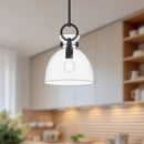 Alora - PD411811MBCL - One Light Pendant - Waldo - Matte Black/Clear Glass