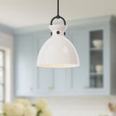 Alora - PD411814MBGO - One Light Pendant - Waldo - Matte Black/Glossy Opal Glass