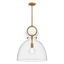 Alora - PD411818AGCL - One Light Pendant - Waldo - Aged Gold/Clear