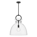 Alora - PD411818MBCL - One Light Pendant - Waldo - Matte Black/Clear Glass
