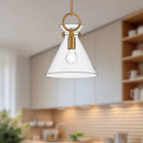 Alora - PD412511AGCL - One Light Pendant - Emerson - Aged Gold/Clear Glass