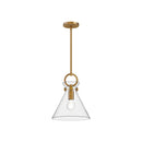 Alora - PD412511AGCL - One Light Pendant - Emerson - Aged Gold/Clear