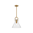 One Light Pendant<br /><span style="color:#4AB0CE;">Entrega: 4-10 dias en USA</span><br /><span style="color:#4AB0CE;font-size:60%;">PREGUNTE POR ENTREGA EN PANAMA</span><br />Collection: Emerson<br />Finish: Aged Gold/Clear Glass