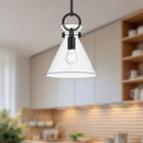 Alora - PD412511MBCL - One Light Pendant - Emerson - Matte Black/Clear Glass