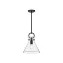 Alora - PD412511MBCL - One Light Pendant - Emerson - Matte Black/Clear Glass