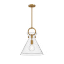 Alora - PD412514AGCL - One Light Pendant - Emerson - Aged Gold/Clear Glass