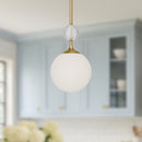 Alora - PD415308BGOP - One Light Pendant - Celia - Brushed Gold/Opal Glass