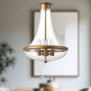 Alora - PD464018AG - Four Light Pendant - Marcel - Aged Gold