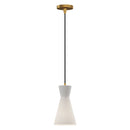 Alora - PD473706AGOP - One Light Pendant - Betty - Aged Gold/Opal Glass