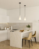 Alora - PD473706MBOP - One Light Pendant - Betty - Matte Black/Opal Glass