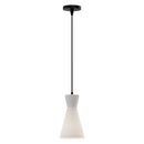 Alora - PD473706MBOP - One Light Pendant - Betty - Matte Black/Opal Glass