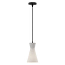 Alora - PD473706MBOP - One Light Pendant - Betty - Matte Black/Opal Glass