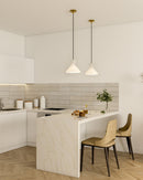 Alora - PD473710AGOP - One Light Pendant - Betty - Aged Gold/Opal Glass