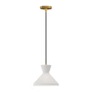 Alora - PD473710AGOP - One Light Pendant - Betty - Aged Gold/Opal Glass