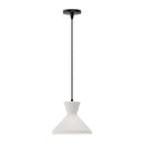 Alora - PD473710MBOP - One Light Pendant - Betty - Matte Black/Opal Glass