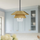 Alora - PD475113BGCL - One Light Pendant - Tetsu - Brushed Gold/Clear Glass