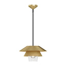 One Light Pendant<br /><span style="color:#4AB0CE;">Entrega: 4-10 dias en USA</span><br /><span style="color:#4AB0CE;font-size:60%;">PREGUNTE POR ENTREGA EN PANAMA</span><br />Collection: Tetsu<br />Finish: Brushed Gold/Clear Glass