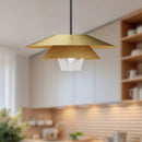 Alora - PD475120BGCL - One Light Pendant - Tetsu - Brushed Gold/Clear Glass
