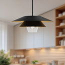 Alora - PD475120MBCL - One Light Pendant - Tetsu - Matte Black/Clear Glass