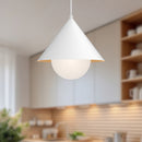 Alora - PD485214WHOP - One Light Pendant - Remy - White/Opal Glass