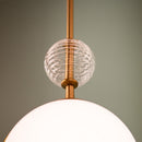 Alora - SF415308BGOP - One Light Semi-Flush Mount - Celia - Brushed Gold/Opal Glass