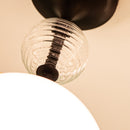 Alora - SF415308MBOP - One Light Semi-Flush Mount - Celia - Matte Black/Opal Glass