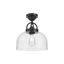 Alora - SF461101MB - One Light Semi-Flush Mount - Lancaster - Matte Black