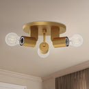 Alora - SF607003AG - Three Light Semi-Flush Mount - Claire - Aged Gold