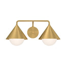 Alora - VL485221BGOP - Two Light Vanity - Remy - Brushed Gold/Opal Glass
