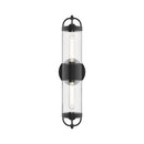 Two Light Wall Sconce<br /><span style="color:#4AB0CE;">Entrega: 4-10 dias en USA</span><br /><span style="color:#4AB0CE;font-size:60%;">PREGUNTE POR ENTREGA EN PANAMA</span><br />Collection: Lancaster<br />Finish: Matte Black