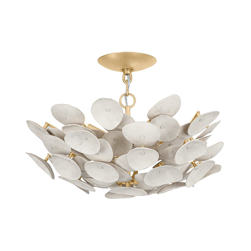 Corbett Lighting - 356-21-VGL - Three Light Semi Flush Mount - Aimi - Vintage Gold Leaf