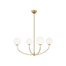 Visual Comfort Studio - AEC1124BBS - Four Light Chandelier - Galassia - Burnished Brass