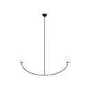 Visual Comfort Studio - AEC1132MBK - Two Light Linear Chandelier - Galassia - Midnight Black