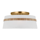 Visual Comfort Studio - AF1153RTN - Three Light Semi-Flush Mount - Cordtlandt - rattan