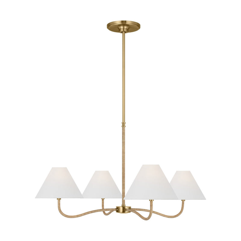 Visual Comfort Studio - CC1704BBS - Four Light Chandelier - Laguna - Burnished Brass