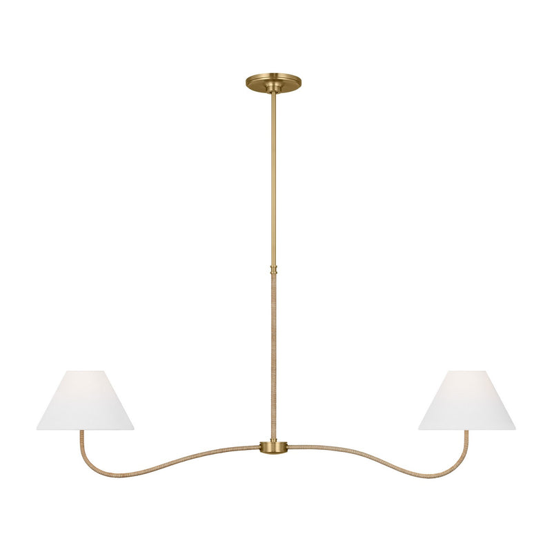 Visual Comfort Studio - CC1712BBS - Two Light Linear Chandelier - Laguna - Burnished Brass