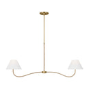 Visual Comfort Studio - CC1712BBS - Two Light Linear Chandelier - Laguna - Burnished Brass